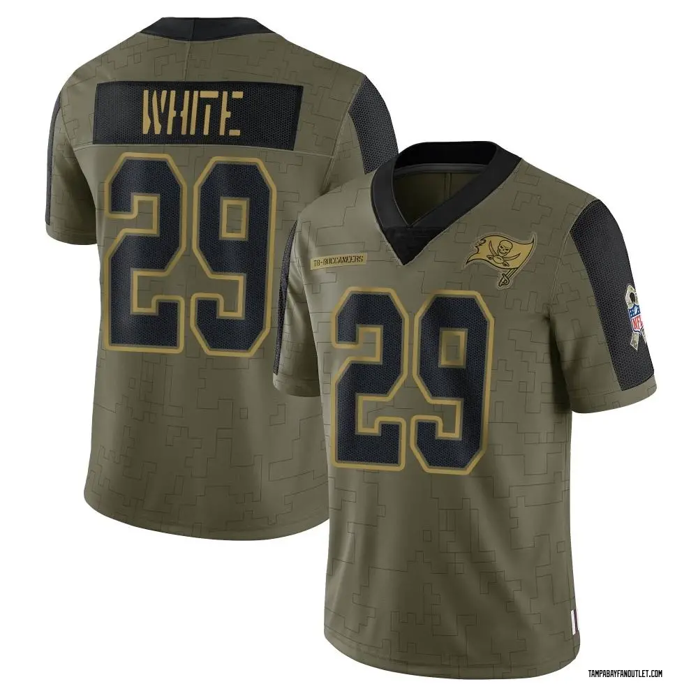 Tampa Bay Buccaneers Youth Rachaad White Limited 2021 Salute To Service Jersey - Olive