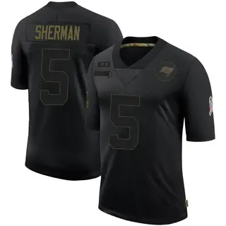 Tampa Bay Buccaneers Youth Richard Sherman Limited 2020 Salute To Service Jersey - Black